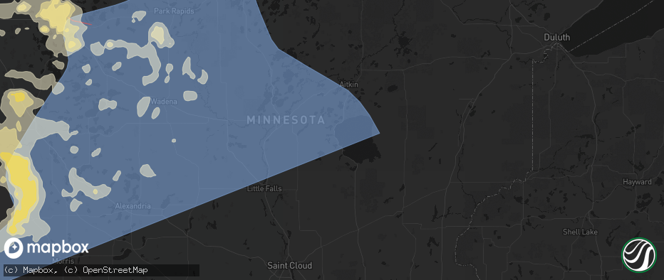 Hail map in Garrison, MN on July 6, 2026