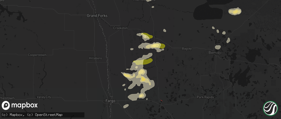 Hail map in Gary, MN on July 6, 2026