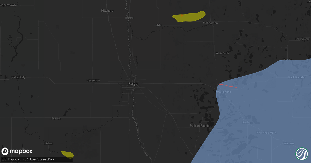 Hail map in Glyndon, MN on July 6, 2026