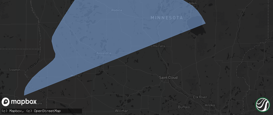 Hail map in Grey Eagle, MN on July 6, 2026