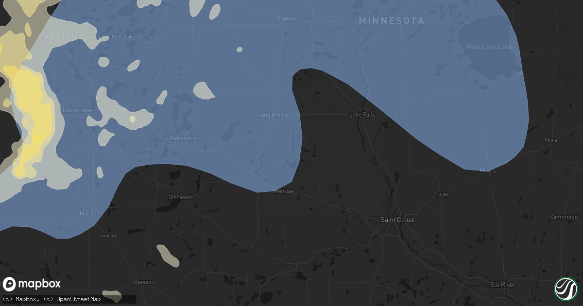 Hail map in Grey Eagle, MN on July 6, 2026