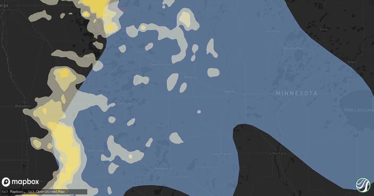 Hail map in Hewitt, MN on July 6, 2026