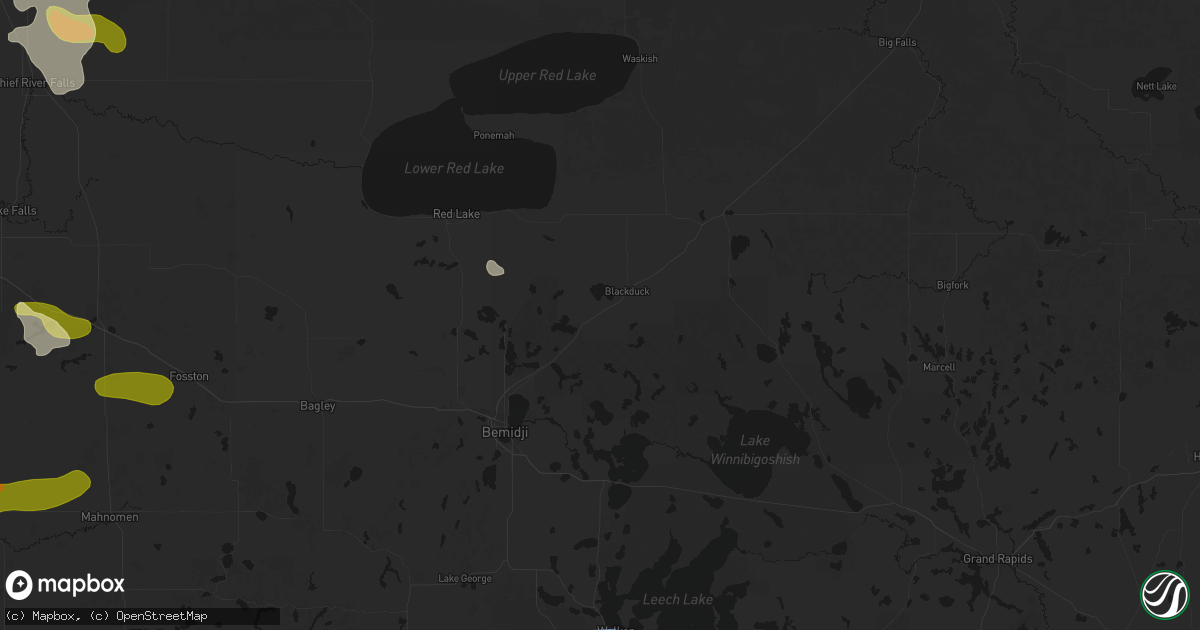 Hail map in Hines, MN on July 6, 2026
