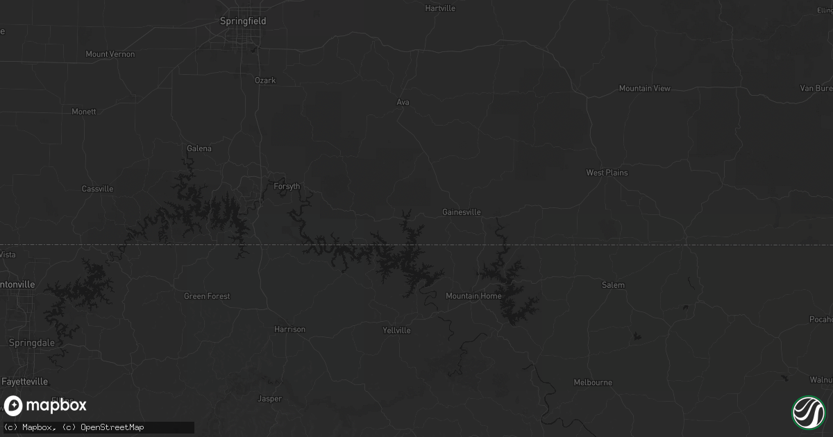 Hail map in Isabella, MO on July 6, 2026