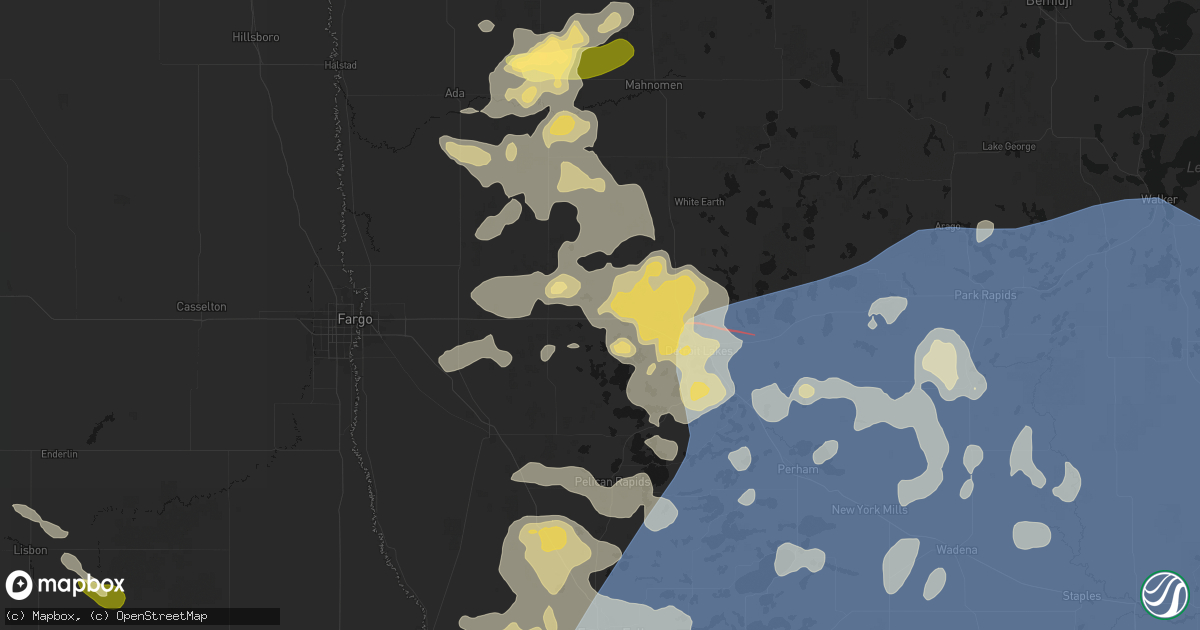 Hail map in Lake Park, MN on July 6, 2026