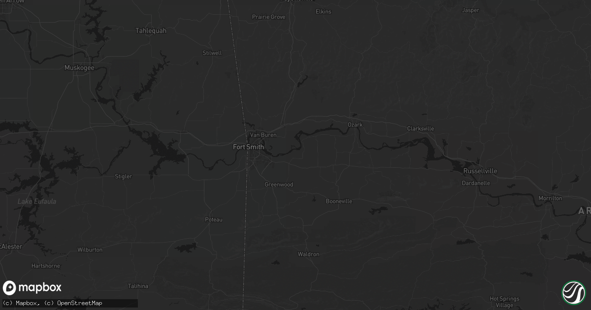 Hail map in Lavaca, AR on July 6, 2026