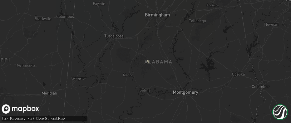 Hail map in Lawley, AL on July 6, 2026