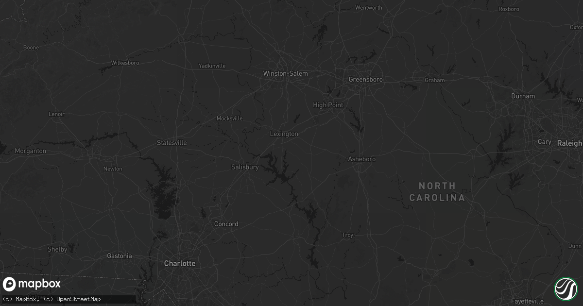 Hail map in Lexington, NC on July 6, 2026