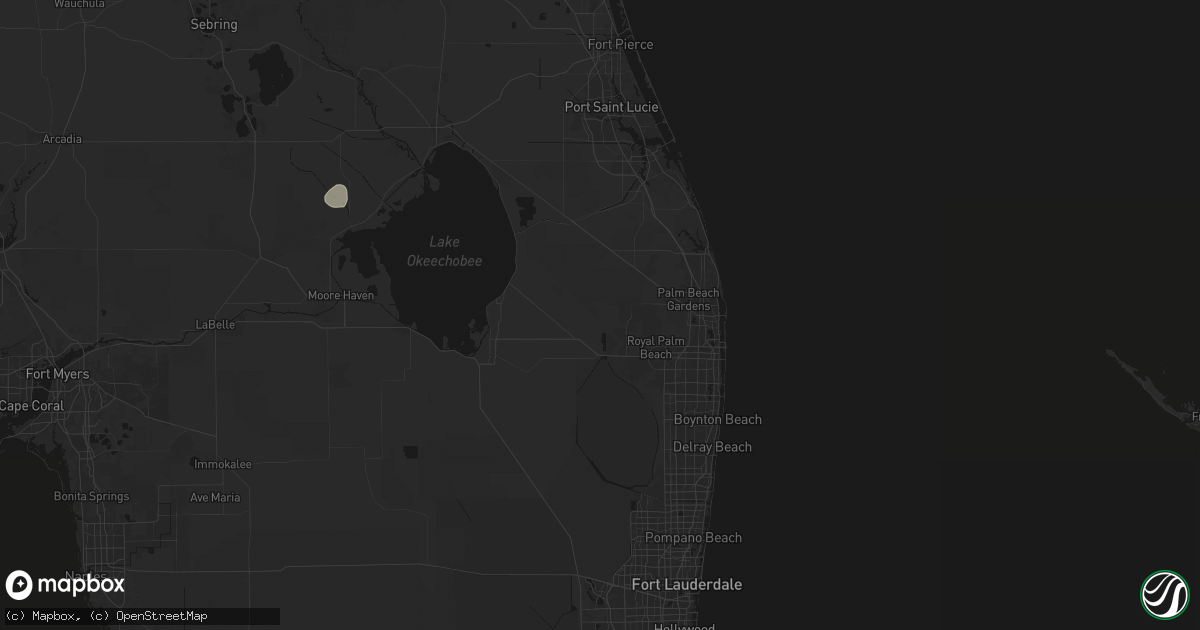 Hail map in Loxahatchee, FL on July 6, 2026