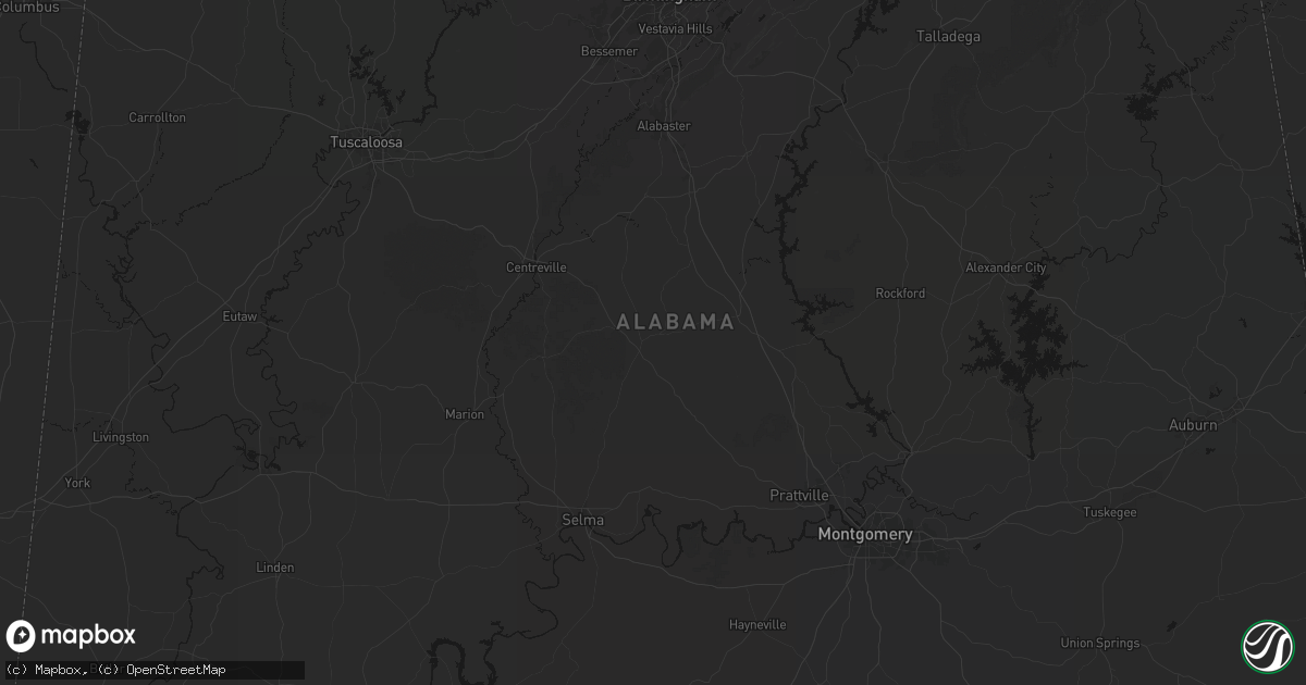 Hail map in Maplesville, AL on July 6, 2026