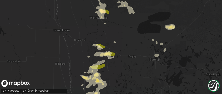 Hail map in Mcintosh, MN on July 6, 2026