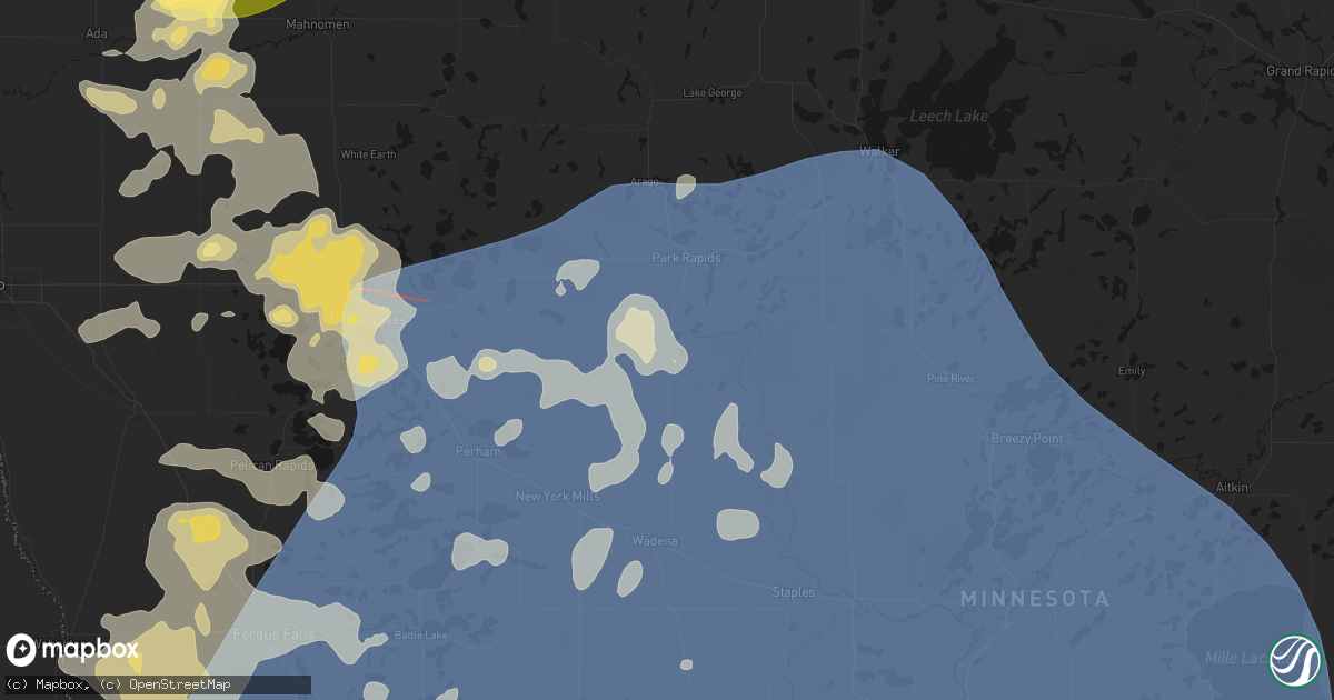 Hail map in Menahga, MN on July 6, 2026