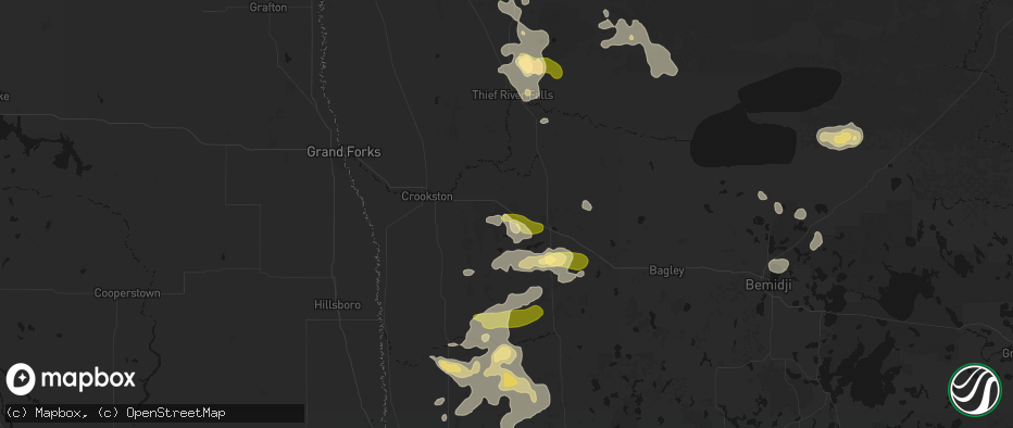 Hail map in Mentor, MN on July 6, 2026