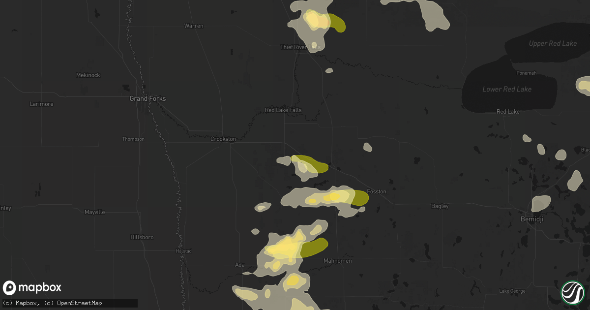 Hail map in Mentor, MN on July 6, 2026