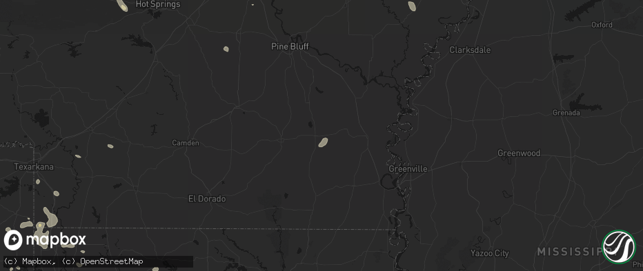 Hail map in Monticello, AR on July 6, 2026