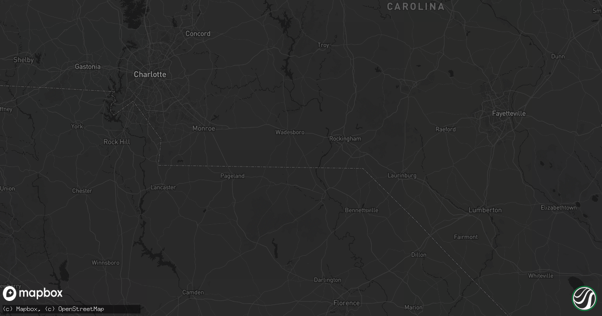 Hail map in Morven, NC on July 6, 2026