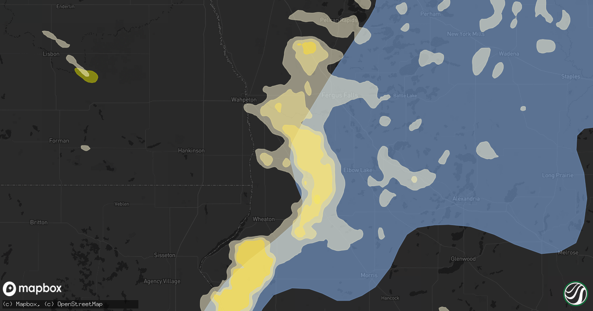 Hail map in Nashua, MN on July 6, 2026