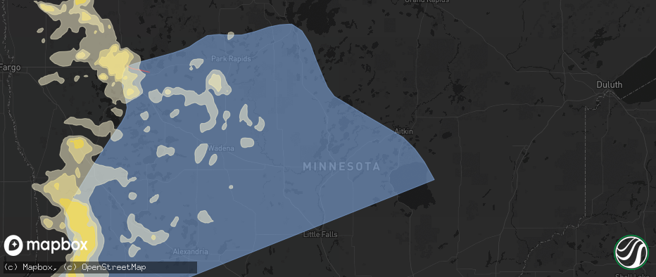 Hail map in Nisswa, MN on July 6, 2026