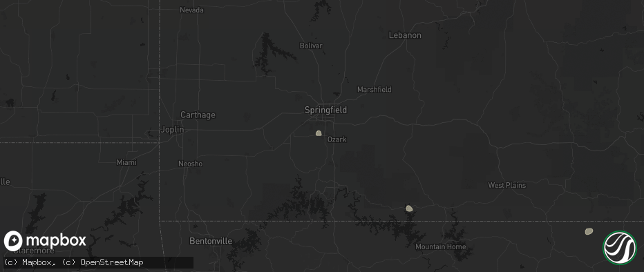 Hail map in Nixa, MO on July 6, 2026