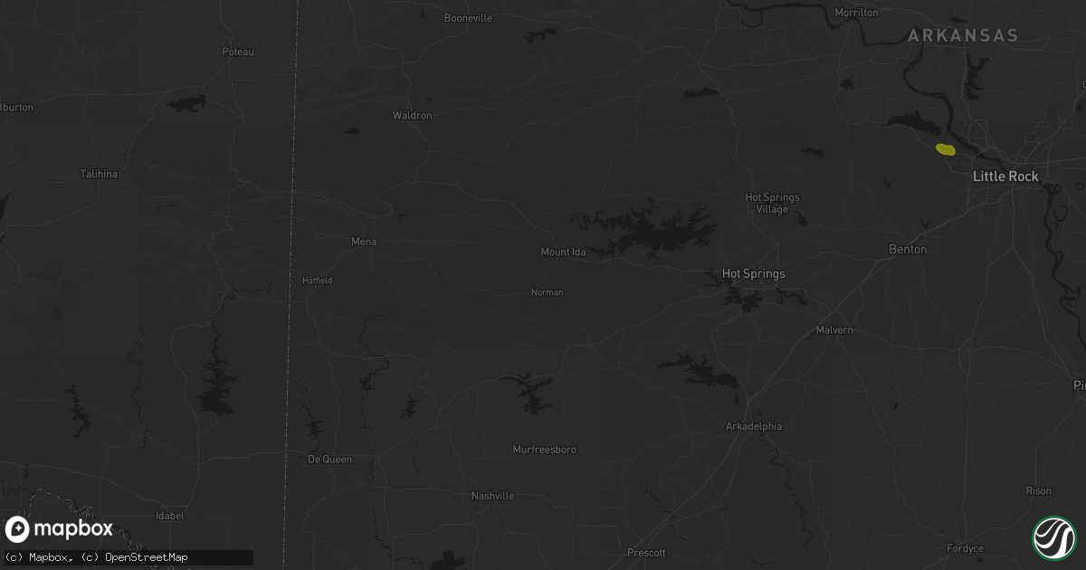 Hail map in Norman, AR on July 6, 2026