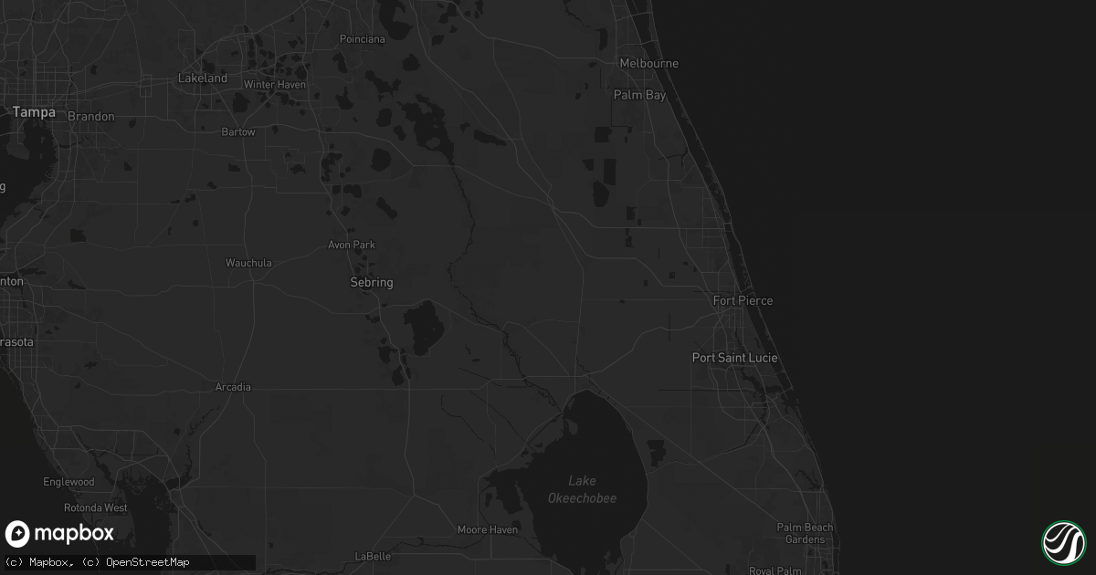 Hail map in Okeechobee, FL on July 6, 2026