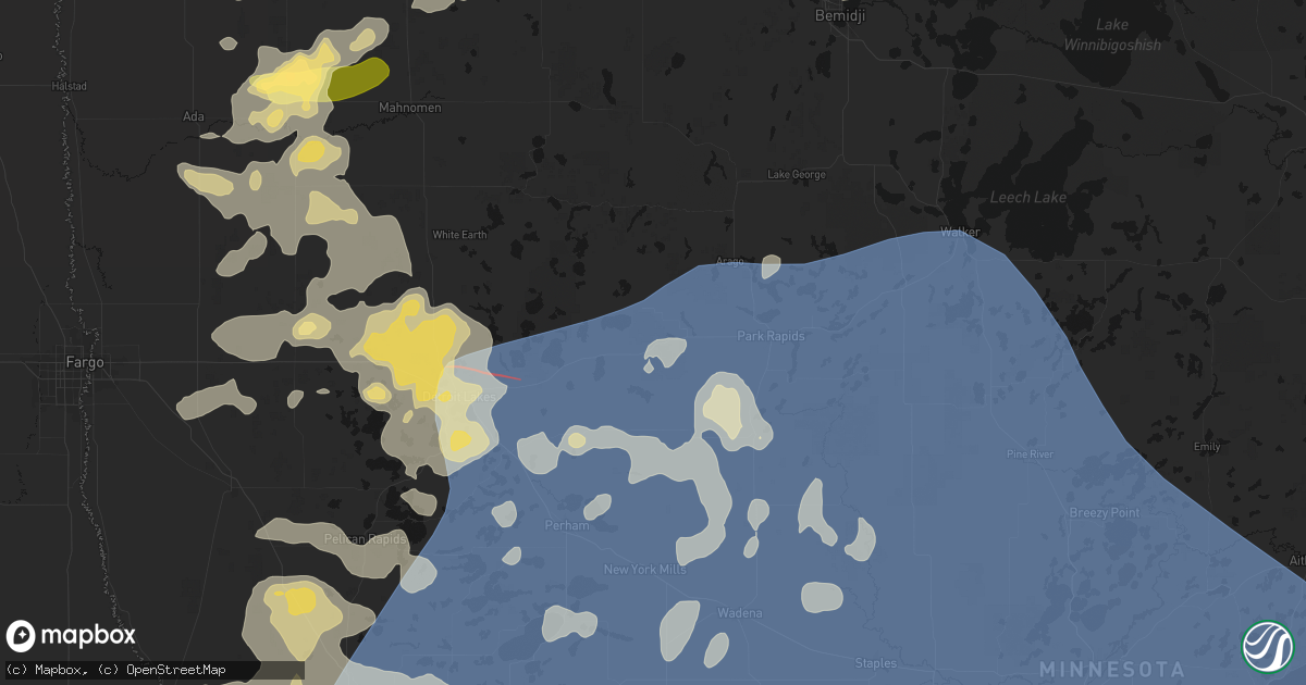 Hail map in Osage, MN on July 6, 2026