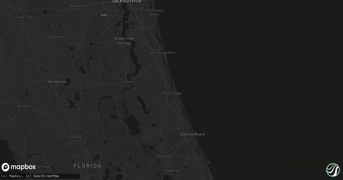 Hail map in Palm Coast, FL on July 6, 2026