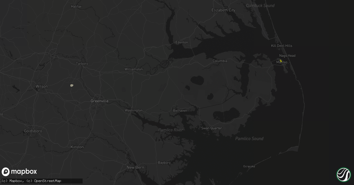 Hail map in Pantego, NC on July 6, 2026