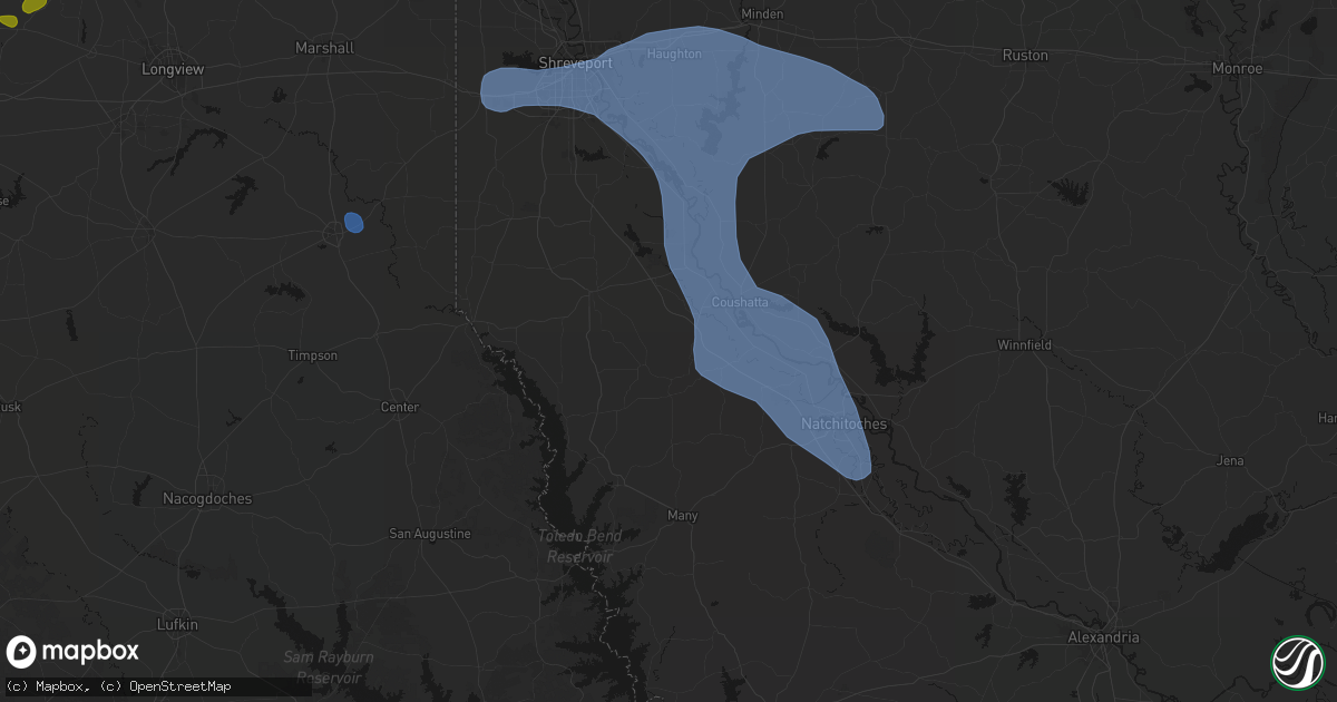 Hail map in Pelican, LA on July 6, 2026