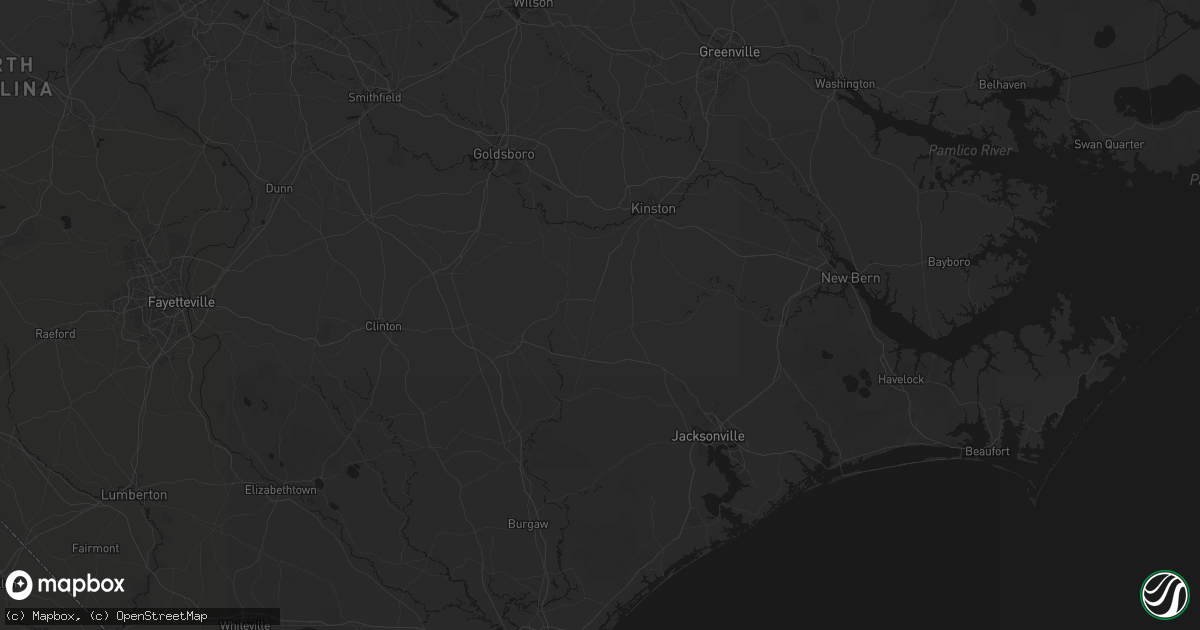Hail map in Pink Hill, NC on July 6, 2026
