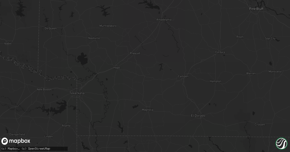 Hail map in Rosston, AR on July 6, 2026