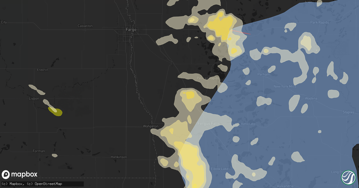Hail map in Rothsay, MN on July 6, 2026