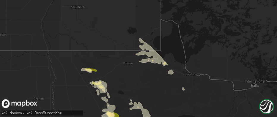 Hail map in Salol, MN on July 6, 2026
