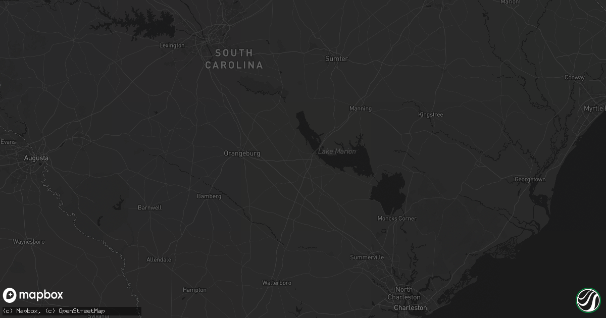 Hail map in Santee, SC on July 6, 2026