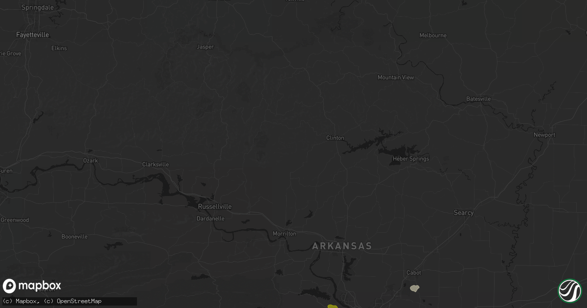Hail map in Scotland, AR on July 6, 2026