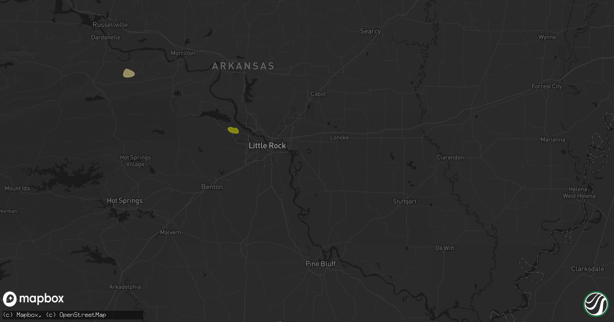 Hail map in Scott, AR on July 6, 2026