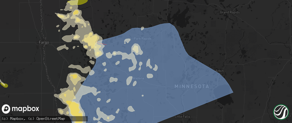 Hail map in Sebeka, MN on July 6, 2026