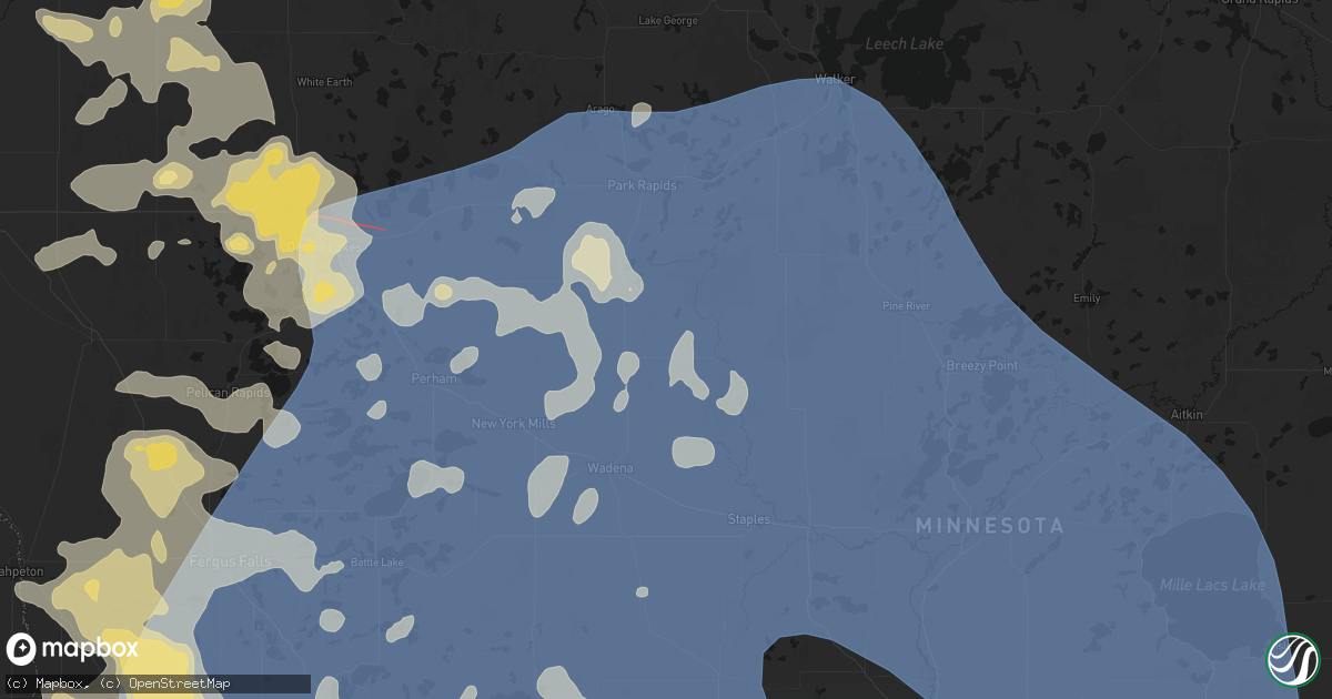 Hail map in Sebeka, MN on July 6, 2026