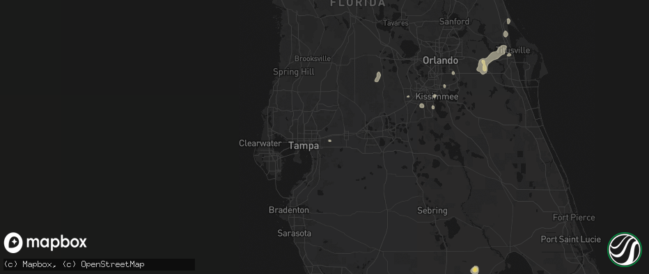 Hail map in Seffner, FL on July 6, 2026