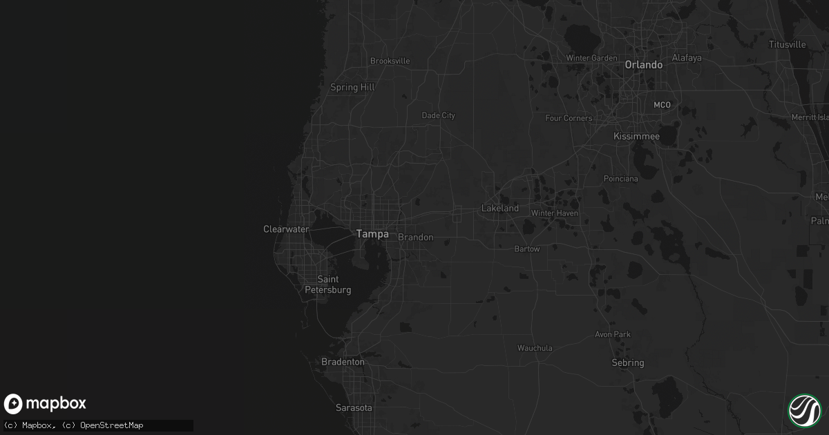 Hail map in Seffner, FL on July 6, 2026