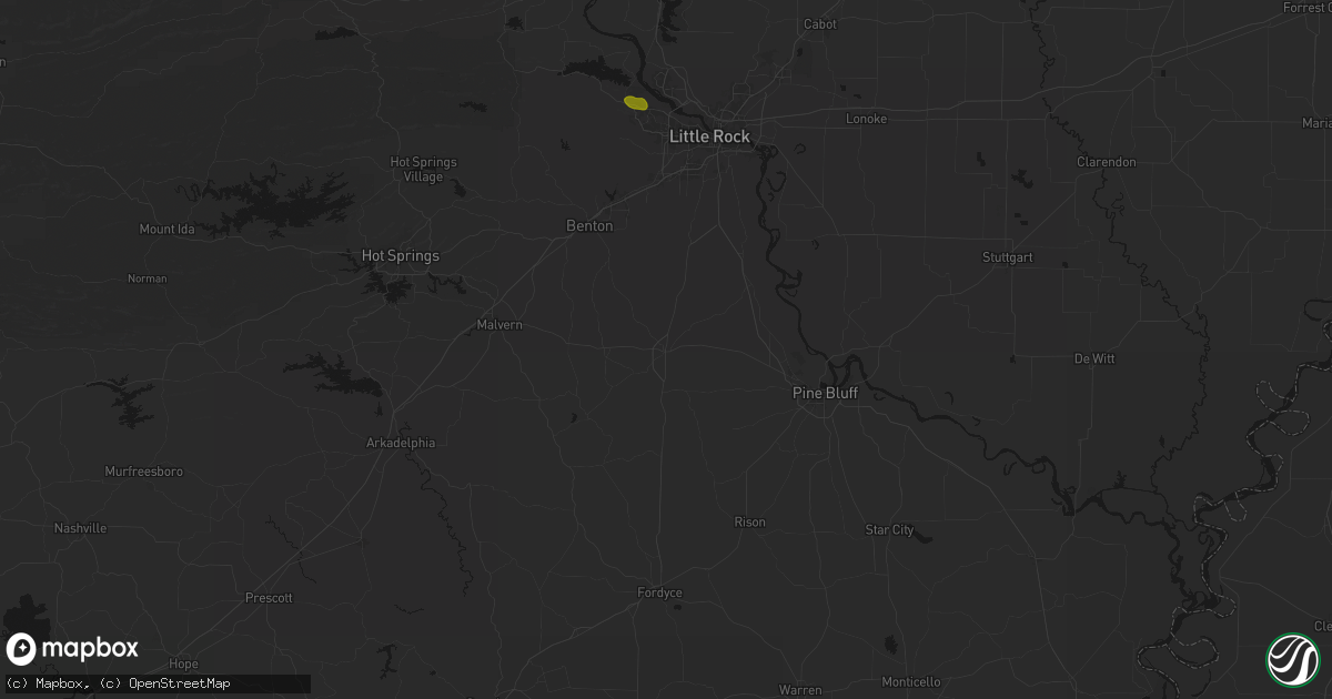 Hail map in Sheridan, AR on July 6, 2026
