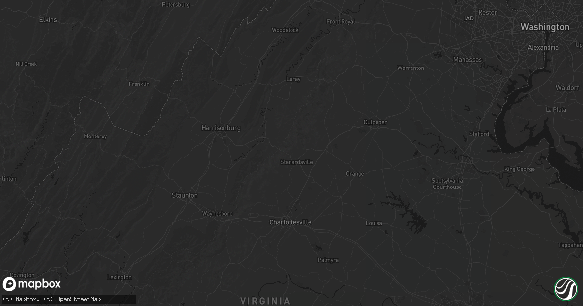 Hail map in Stanardsville, VA on July 6, 2026