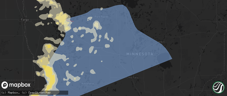 Hail map in Staples, MN on July 6, 2026