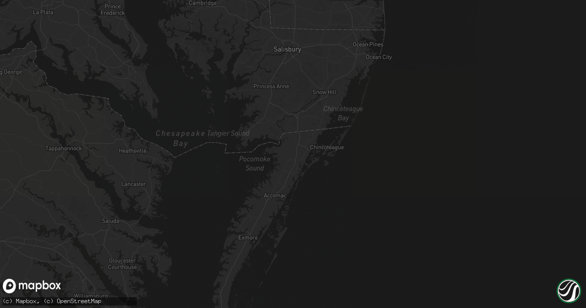 Hail map in Temperanceville, VA on July 6, 2026