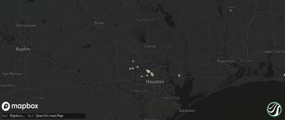 Hail map in Tomball, TX on July 6, 2026