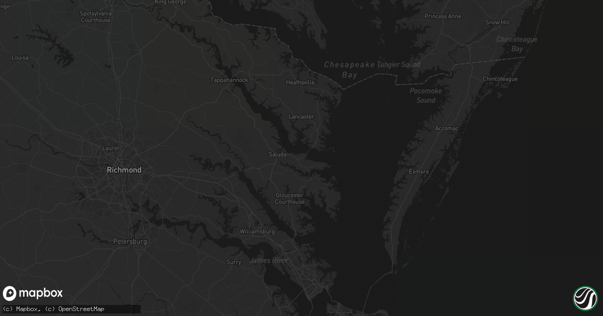 Hail map in Topping, VA on July 6, 2026