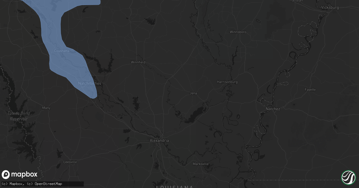 Hail map in Trout, LA on July 6, 2026