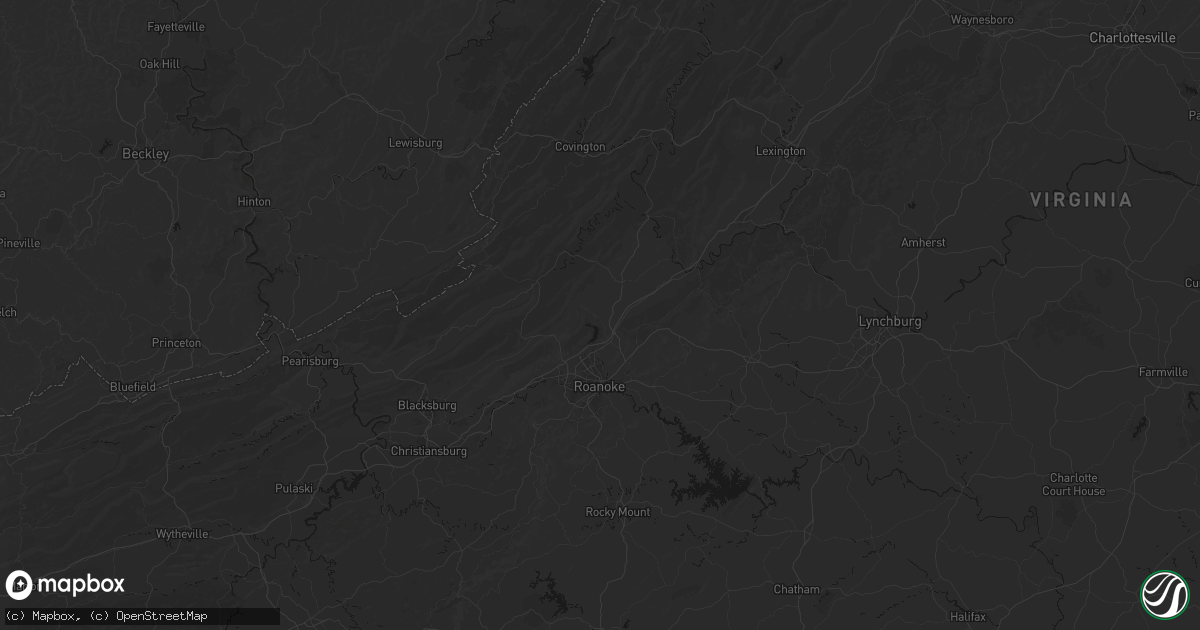 Hail map in Troutville, VA on July 6, 2026
