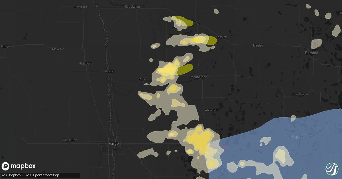 Hail map in Twin Valley, MN on July 6, 2026