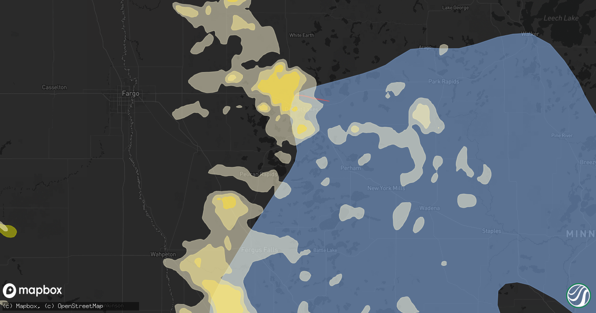 Hail map in Vergas, MN on July 6, 2026